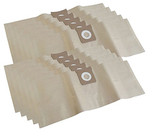 MohMus 10 Bolsas de Aspiradora para Shop Vac Classic 20, Delta ES, Euromac V 10, Extra 200, Hobby 11, 22, 24, Industrial 30, 3000, 3100