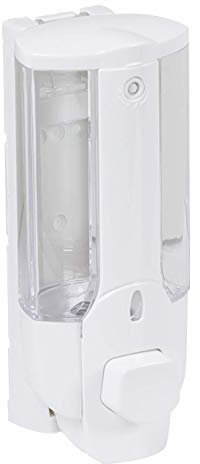 axentia 133170 Hänge-Seifenspender,Weiß,ca. 7,5 x 19 x 8,5 cm