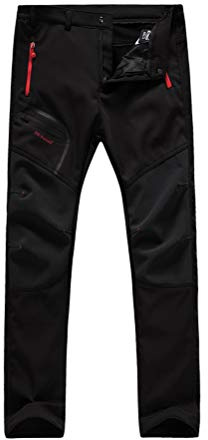 Tomwell Femme Softshell Doublé Polaire Coupe-Vent Imperméable Outdoor Sport Pantalon Escalade Camping Randonnée Trekking Hiver Pants
