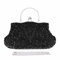 Clutch-Tasche im Vintage-Stil, florales Design, mit Perlen, glitzernd, für Abschlussball, Hochzeit, Abendtasche, Brauttasche für Frauen, Party-Handtasche, Schwarz A