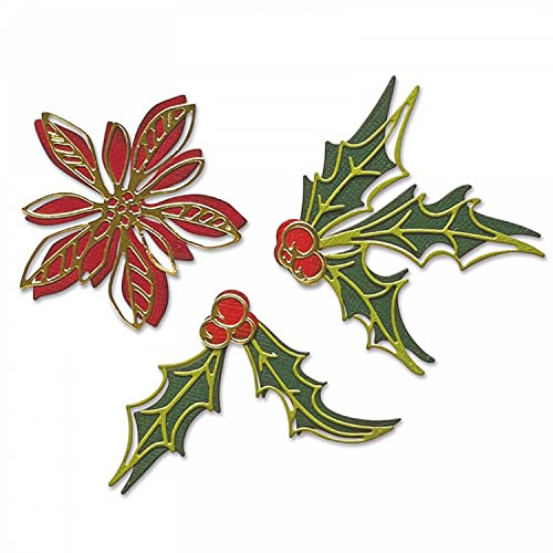 OTCRAFT Weihnachtsstern, Blumenblätter, Berg für Kartenherstellung, Metall-Stanzformen für DIY, Scrapbooking, Papier, Basteln, Formen, Kunstbedarf, handgefertigt
