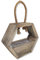 Holz Blumenampel Natur braun Blumentopf Hänger Wand Deko 25 x 37cm
