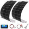 Módulo solar de silicio monocristalino de 200w + controlador 20ausb red al aire libre Autocaravana Autocaravana 2 * 100W 18v kit de carga de batería automotriz (200)