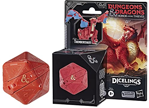 Hasbro Dungeons & Dragons Ehre unter Dieben D&D Dicelings Roter Drache, D&D Drachenspielzeug zum Sammeln, Action-Figur
