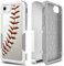 Candykisscase Handyhülle für iPhone SE 2022, Baseball-Sport, rotes Stichmuster, stoßabsorbierend, harter PC und innere Silikon-Hybrid-Schutzhülle für iPhone 7/8/SE 2022