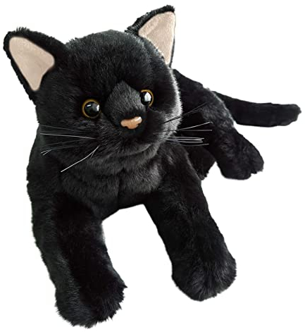 komsoup Schwarze Katze Plüschtier, Große Katze Plüschtiere, 12-Zoll-weiches Plüsch-Kuscheltier, Süßes Plüschtier Für Mädchen, Jungen, Kinder, Kleinkinder, Geburtstagsfeier