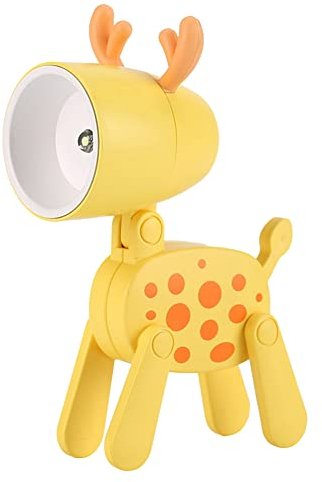 LED Mini Nachtlicht, Augenschutz Kreative Cartoon Hunde | Hirsch Schreibtischlampe mit Handyhalterung, Faltbare Lampe Lesetisch Nachtlampe for Kinderstudenten