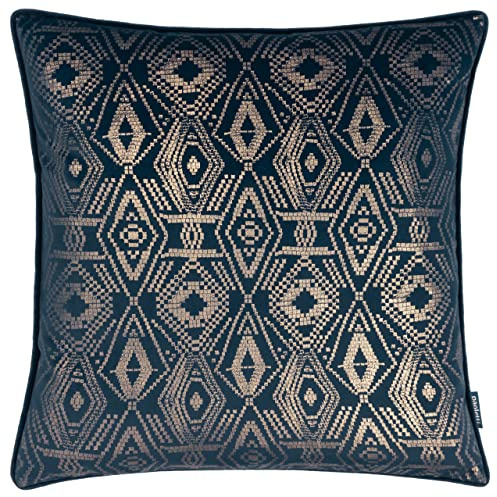 Paoletti Tayanna Polyester Filled Cushion ,Navy,Square