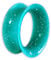 viva-adorno 1 Stück Tube Flesh Tunnel Plug Silikon Ohr Piercing Glitter Glitzer Opal schimmernd flexibel Größe Z108g Türkis Grün/Silber, 16mm