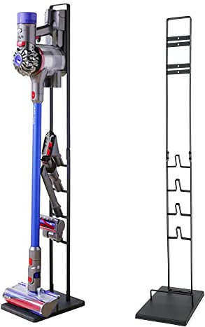 EZ SPARES Vacuum Stand for Dyson,Handheld V6 V7 V8 V10 DC30 DC31 DC34 DC35 DC58 DC59 DC62 Cordless Vacuum Cleaners,Stable Metal Storage Bracket Holder(Black)