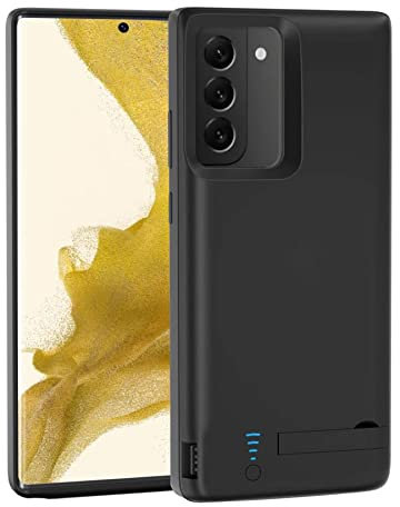 Fey Battery Case for Galaxy S22, Rechargeable Batteri Charging Cases for Samsung Galaxy S22 5G Extended External Backup Power Bank Charger Protective Cover, Black