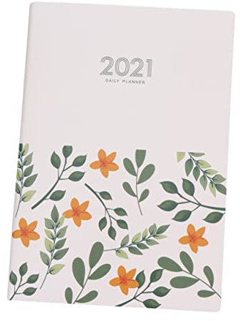 Ciieeo Blumenmuster 2021 Zeitplan Notizbuch A5 Planungsbuch Tagesplaner Und To-do-liste Für Studenten Büroangestellte