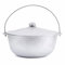 Kazan Casserole pivotante en aluminium 2 L avec poignée et couvercle – Pour camping, goulasch, tatarskij, rôtissoire wok Asie, casserole touristique, bouilloire