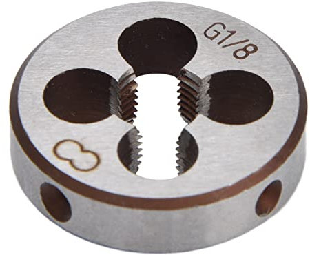 Gewindeschneideisen, 30 X 8 Mm UNC-Rundgewindeschneideisen G1/8 Maschinengewinde Rechtsgewindeschneideisen aus Legiertem Werkzeugstahl Schraubengewindeschneideisen Für Die Allgemeine Gewindebearbeitun