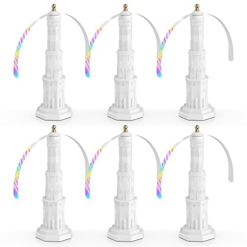 Fly Repellent Fan, 6PCS Automatic Fly Fans for Tables with Hanging Hook, Keeps Flies and Bugs Away with Soft Blades,Fly Fan for Restaurants Picnic BBQ