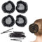SURALIN 4 Stück Haarnetz für Damen, Haarnetz für Dutts, 24 Haarspangen, elastischer Knoten, hübscher Knoten, Ballettknoten, Kristall, Mädchen-Haarnetz, Strass-Haarnetz