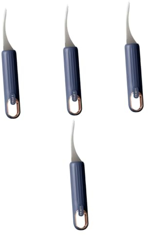 Alipis 4 Piezas cortador de gambas pelador de limpieza de línea de camarones limpiador de camarones de acero inoxidable pelador de gambas pelagambas removedor de líneas de camarones Metal