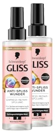 Gliss Spülung Anti-Spliss Wunder (2x 200 ml), Haarspülung repariert geschädigte Haarfasern, für langanhaltende Splissversiegelung, mit Hitzeschutz bis zu 230 °C