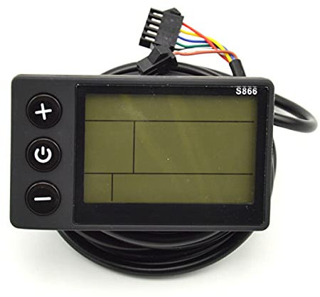 CAIONPLE S866 Fahrrad Display LCD Meter für Intelligent Controller Elektrisches Fahrrad Panel SM Stecker Fahrrad,36V-48V B