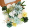 Floweroyal Künstliche Blumen Combo Grüne Blumen Mix Seidenblumen Dahlie Rosen mit Stielen für DIY Hochzeit Brautsträuße Babyparty Blumenarrangement Tischaufsätze Heimdekorationen