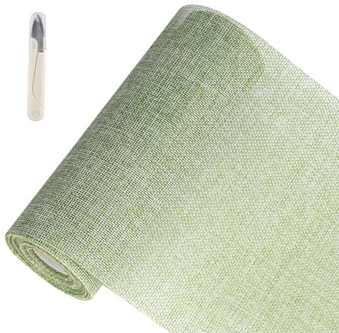 SWAWIS Tischband Grün Tischläufer Rolle 20cmx5M Tischläufer Grün Leinenoptik Tischband Tischläufer Hochzeit Tischläufer Geburtstag Vintagegrün für Tischdeko Hochzeit Geburtstag Taufe Deko