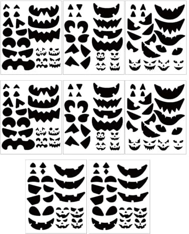 Halloween- -Dekorations-Aufkleber – Halloween- -Aufkleber, erstellen Sie Ihren eigenen Jack-O-Lantern mit schönen Bastelaufklebern | 8 Bögen. Machen Sie Ihren Propr