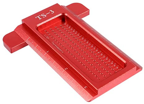 OSALADI Handy Woodworking Gauge Tool for Accurate Hole Positioning Red Marking Ruler for Household Woodworking Projects Drawing -fine Marking for Carpenters and Enthusiasts