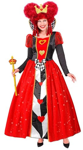 W WIDMANN MILANO Party Fashion - Kostüm Königin der Herzen, Kleid, Krone, Märchen Kostüm