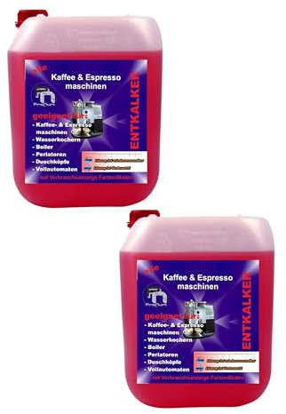 2x 5 L Flüssig Entkalker für Kaffeevollautomaten Jura Krups Melitta Saeco Siemens