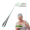 Cuillère fourchette coudée pour homme âgé - Fourchette coudée - Cuillère courbée - Ustensile pour l'auto-étranger - Ustensile de soin alimentaire pour personnes âgées - Cuillère fourchette coudée
