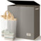 SOLEDI Laundry Basket 2 Compartments 145L Washing Basket with Lid, Collapsible Laundry Baskets, Sturdy Clothes Hamper with Removable Laundry Bag, Beautiful and Stylish Large Laundry Bin, Concrete Grey