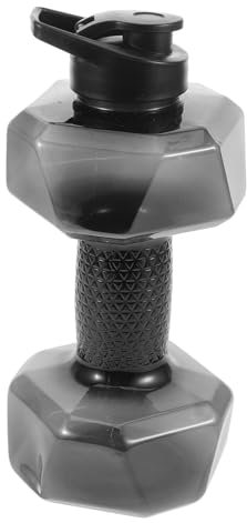 Gatuida Große Kapazität Hantelkessel Fitness wasserflasche Outdoor wasserflasche trinkflasche Flasche in Hantelform ästhetisch Hantel Flasche Sport & Freizeit pp Black Wiederverwendbar