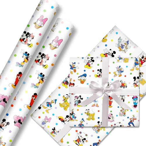 MN1 Wrapping Paper 5 Sheets Wrapping Paper Sheets, 50 * 70cm Cartoon Birthday Wrap ping Pa per for Present Durable Gift Wrap Pack Paper Recyclable for Kids Boy Girl Party Favor Decorations