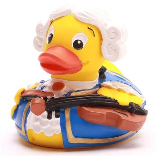 Duckshop I Badeente Mozart I L 7,5cm I Quietscheente I Geschenk Musik-Liebhaber I Präsent Sammler