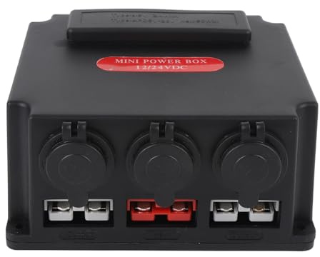 Mini Power Distribution Control Box Multifunctional Smart Battery Box Power Center with USB for Car Boat Trucks Trailers ATV Campers