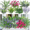 UXORSN Künstliche Pflanzen Blumen wie Echt 20 Stück Kunstpflanze Outdoor Wetterfest Künstliche Balkonpflanzen UV Beständig Farn Lavendel Kunstblumen Kunstpflanzen für Außenbereich Balkon Garten Deko