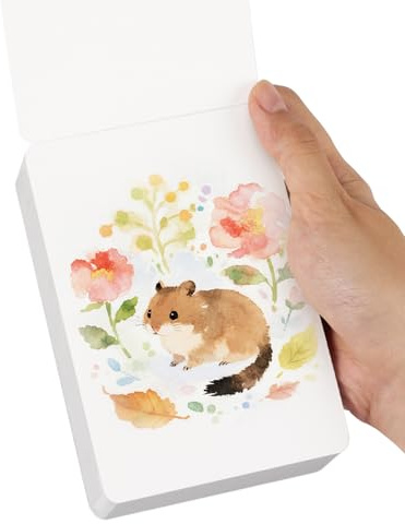 Lightwish Aquarellpapier, 100% Baumwolle säurefrei Hot Press Aquarell-Skizzenbuch, 60 Blatt 9 × 13 cm beidseitig geleimtes Papier