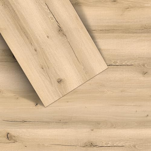 Wild-Wood SPC Vinylboden Klicksystem 2,23 m² Packung (8 Stück) mit IXPE Trittschalldämmung für Fußbodenheizung geeignet wasserdicht & robust 122x23x0,6cm EBONY STRIPES OAK