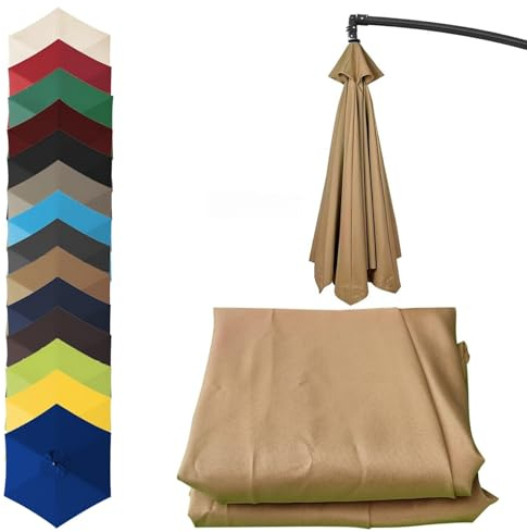 Parasol Replacement Canopy, Garden Parasol Umbrella Canopy, Patio Replacement Parasol Cover for 6 Arms/8 Arms