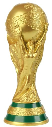 HshDUti Trofeo di calcio in stile Coppa del Mondo di calcio, replica con stampa 3D, modello campione premio per fan sportivi, regalo per casa e ufficio (36 cm)