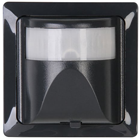 Kopp INFRAcontrol R 180° UP Infrarot-Bewegungsschalter in Anthrazit - Komplettgerät inkl. Zwischenrahmen - 3-Draht-Bewegungsmelder mit 10m Reichweite - Einstellbare Einschaltdauer & Dämmerung