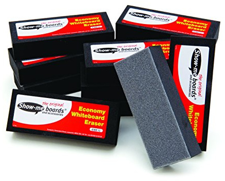 Show-me Economy Whiteboard Erasers, 12