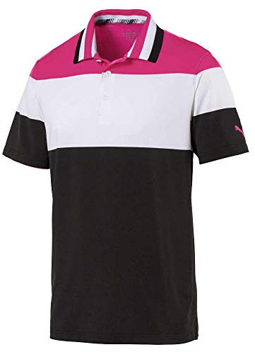 PUMA Polo para Hombre 2019 90, Hombre, Polo, 577892, Morado Fucsia., L