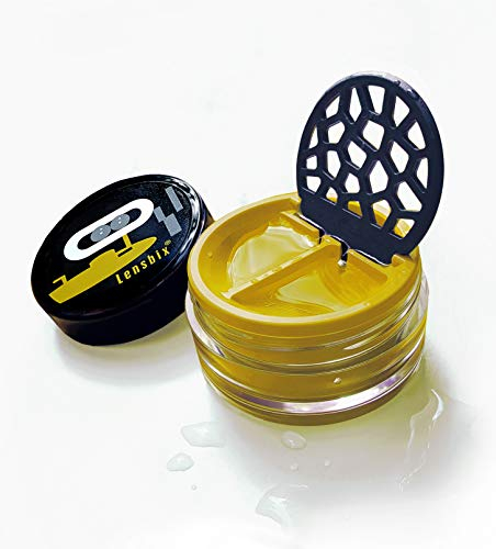 Lensbix Kontaktlinsenbehälter. Das perfekte Geschenk für Linsenträger. Die innovative Art der Aufbewahrung. Submarine yellow (senfgelb)
