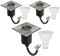 JungesLicht 3er Set Bodeneinbauleuchte Alfa Mini IP67 Wasserdicht 230Volt AC GU10 5Watt LED Leuchtmittel Geprüft Warmweiss 420Lumen 3000Kelvin Befahrbar Edelstahl Rostfrei Gehwegbeleuchtung