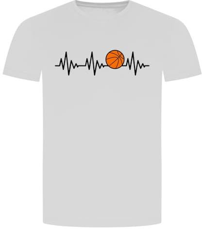 Herzschlag Basketball T-Shirt - EKG Dunking Korbleger