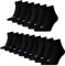 PUMA 15 Paar Unisex Quarter Socken Sneaker Gr. 35-49 für Damen Herren Füßlinge, Farbe:200 - black, Socken & Strümpfe:39-42
