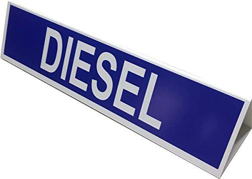 KITAUTOS: ctocdi Plaque pour la vente, la voiture d'occasion Diesel. Panneau triangulaire double marque.60 x 14 cm.