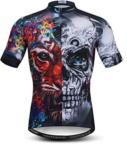 Weimostar 3D Fahrradtrikot Männer Fahrradtrikot Fahrradoberteil Atmungsaktiver Sommer