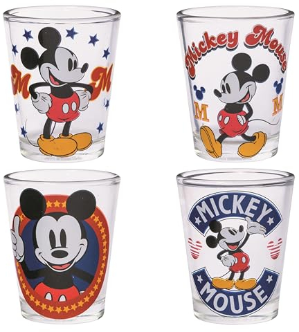 Silver Buffalo Schnapsgläser, Mickey Mouse, 4 Stück